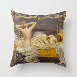 A Summer Night (1887) Albert Joseph Moore Throw Pillow