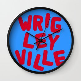 Wrigleyville Red & Blue Wall Clock