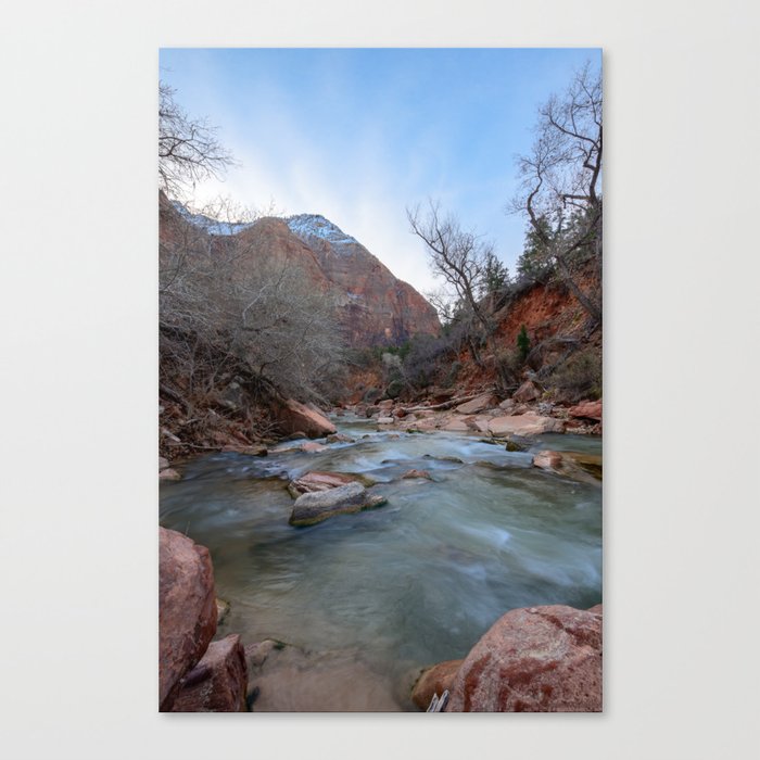 Virgin River in Winter - Zion National Park Canvas Print