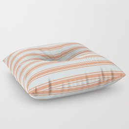 [ Thumbnail: Light Cyan and Light Salmon Colored Stripes/Lines Pattern Floor Pillow ]