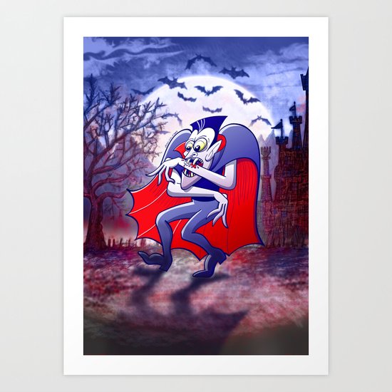 Dracula is Desperately Hungry Art Print