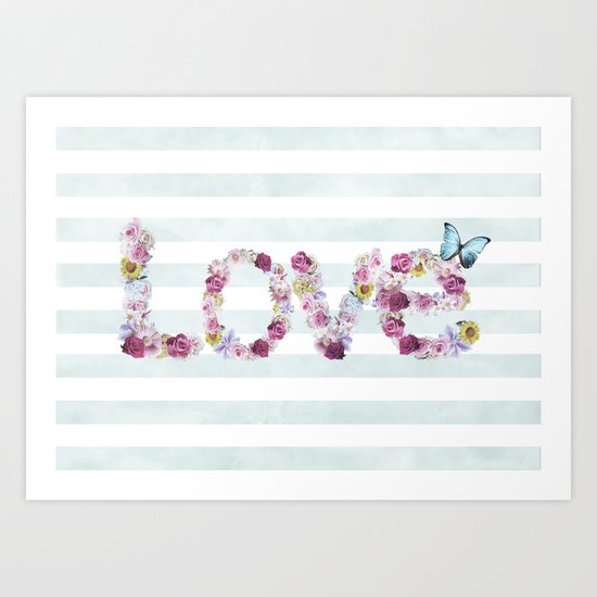 SPRING FLORAL LOVE Art Print