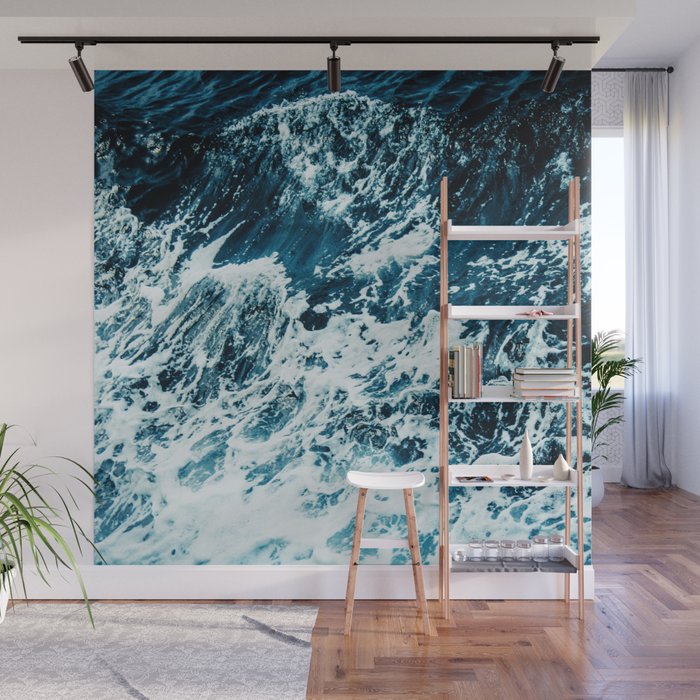 Disobedience Ocean Waves Painting Texture Wall Mural By Cadinera