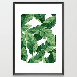 Tropical banana leaves IV Framed Art Print