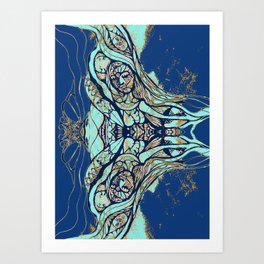 Girl Under Water Art Print