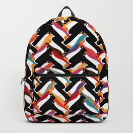herringbone penguin Backpack | Graphicdesign, Black and White, Graphic, Herringbone, Digital, Pattern, Children, Penguin, Popart, Penguins 