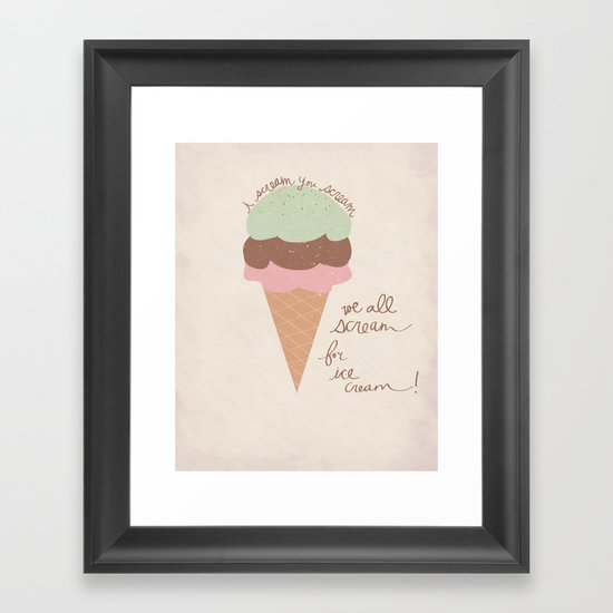 Ice Cream Framed Art Print