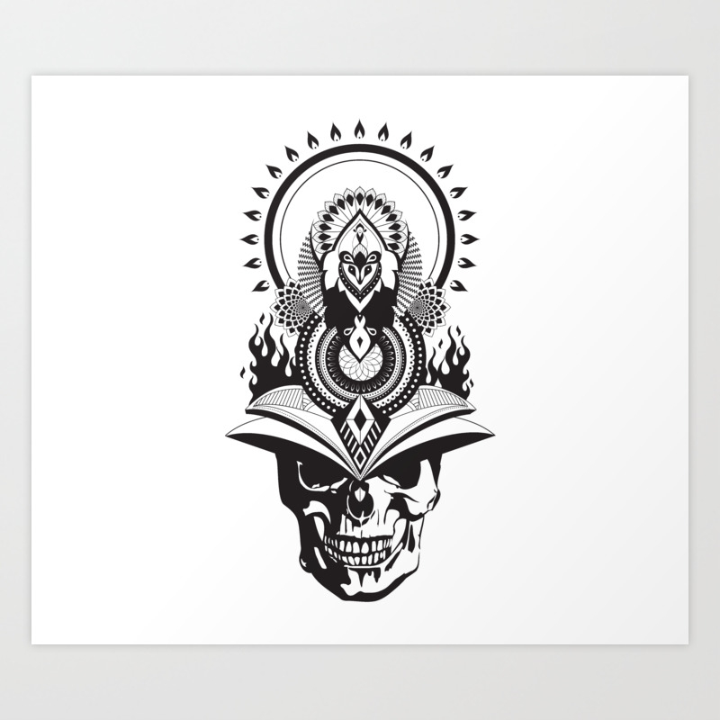 Get Wallpaper Samurai Skull Warrior Mandala Art Print By Inkwinkstudio Society6 For iPhone Free