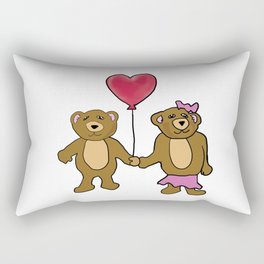 Teddy Bear Valentine Rectangular Pillow