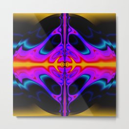 Electric Mayhem Abstract Metal Print | Blue, Graphicdesign, Think Pink, Rainbow, Pop Art, Colorful, Lightning, Other, Abstract, Purple 