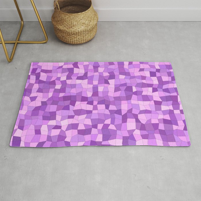 Light Purple Mosaic Rug By Davidzydd Geom Light Purple Mosaic Rug By Davidzydd Geom