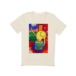 Cat with Red Fish- Henri Matisse T Shirt | Matisse, Kitty, Henrimatisse, Fish, Digital, Cats, Colorful, Vivid, Impressionism, Ink 