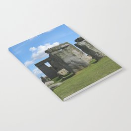 Great Britain Photography - The Famous Stonehenge Under The Blue Sky Notebook