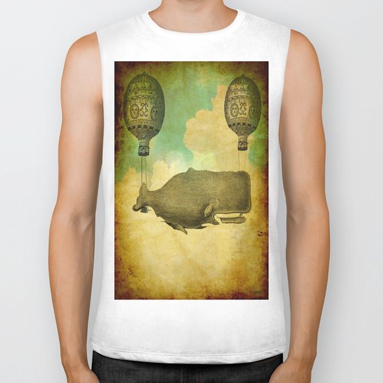 Floating whale Biker Tank
