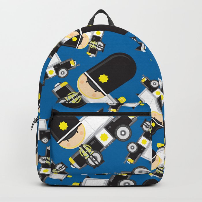 Police car backpack top