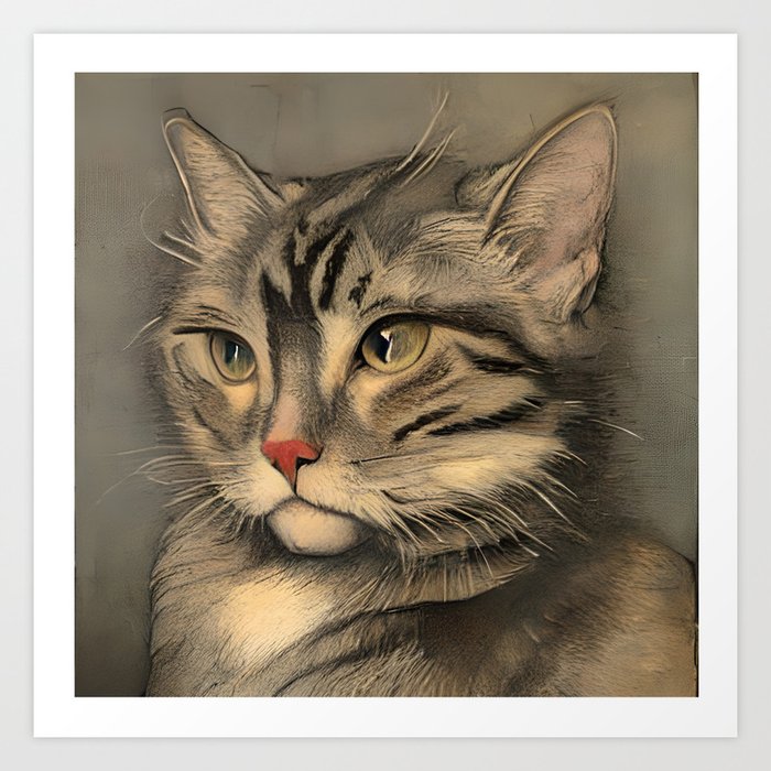 Durer Cat 1 Art Print