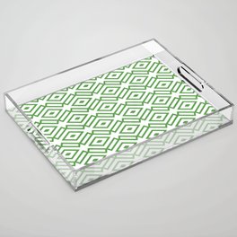 Green and White Ornamental Shape Pattern 7 Pairs DE 2022 Trending Color Golf Course DE5601 Acrylic Tray