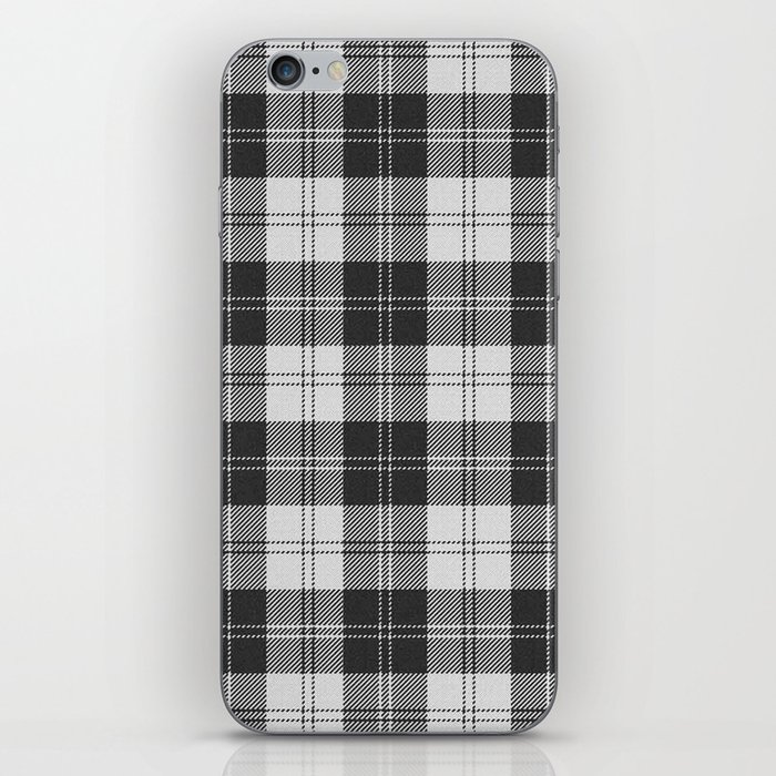 Clan Erskine Tartan // Black & White iPhone Skin