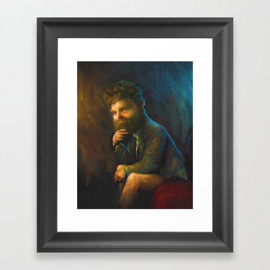 Zach Galifianakis Framed Art Print