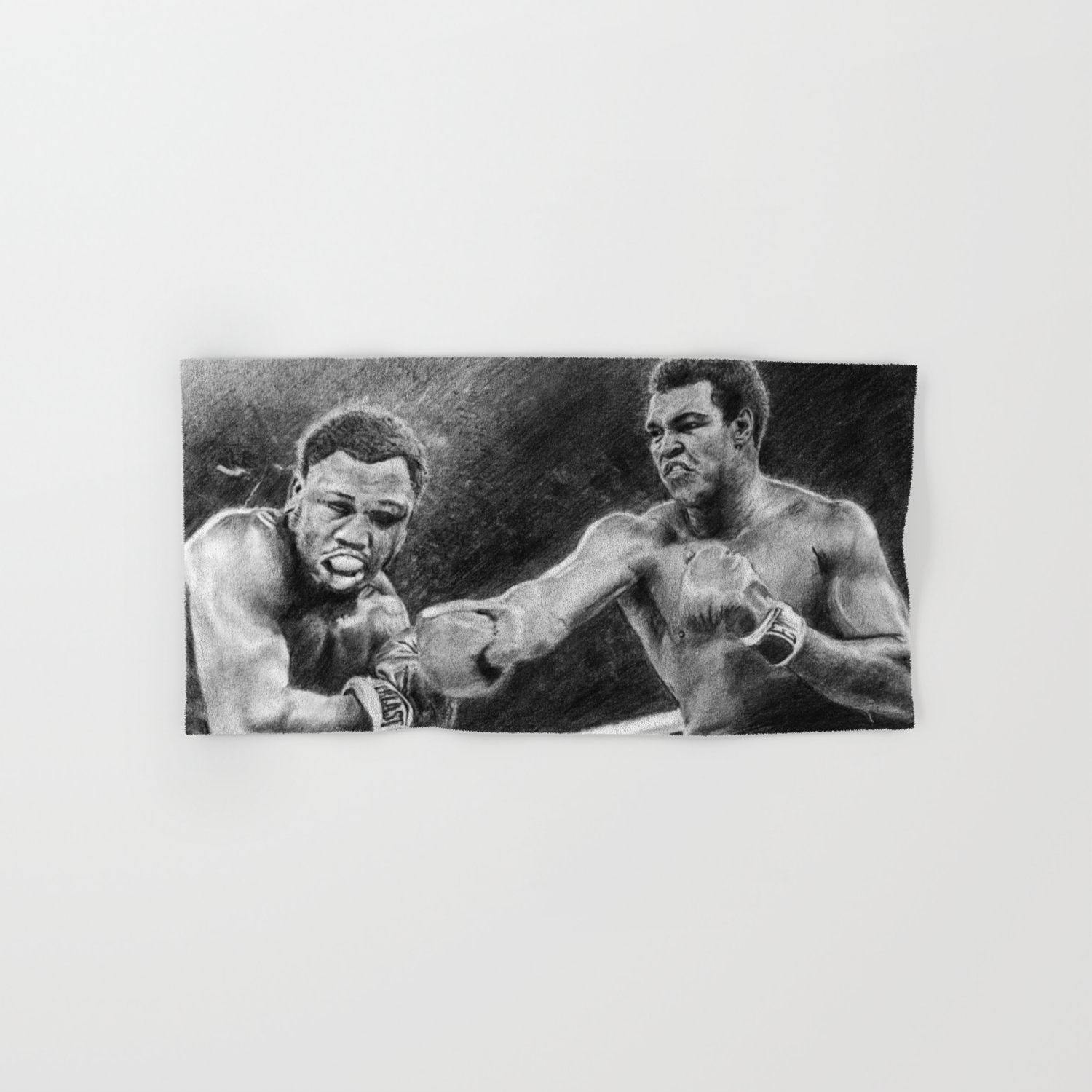 Thrilla In Manilla Pencil Drawing Hand Bath Towel By Davidrives Society6
