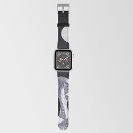 Black White Mushroom Midnight Apple Watch Band