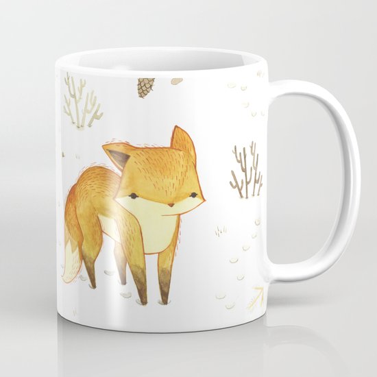 Lonely Winter Fox Mug
