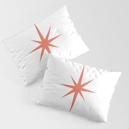Orange Mid Century Starburst Pillow Sham