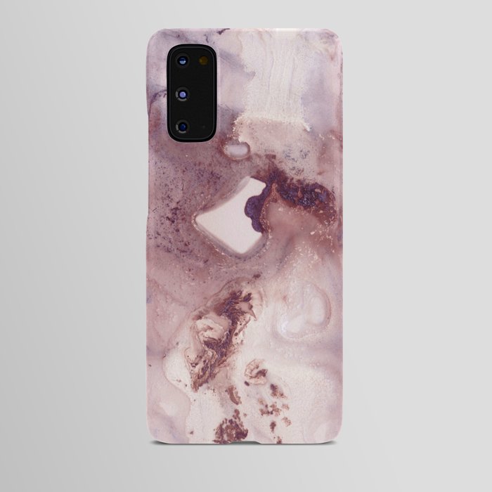 Plum Blush Ink Marble Glam #1 #wall #decor #art #society6 Android Case