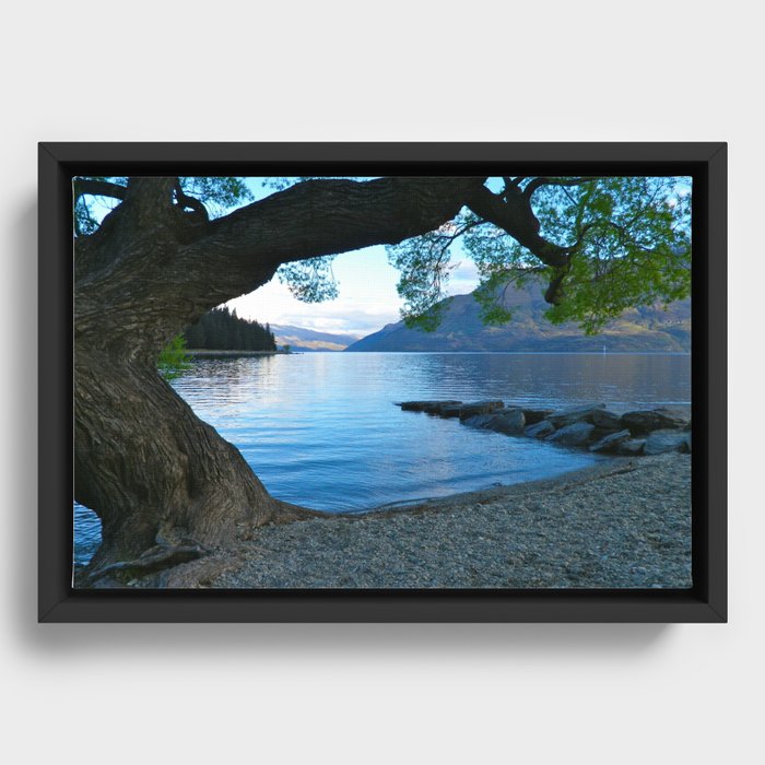 Lake Wakatipu Queenstown New Zealand Framed Canvas