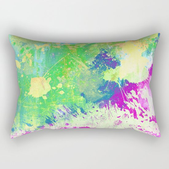 Love Colour (Abstract, colourful painting) Rectangular Pillow