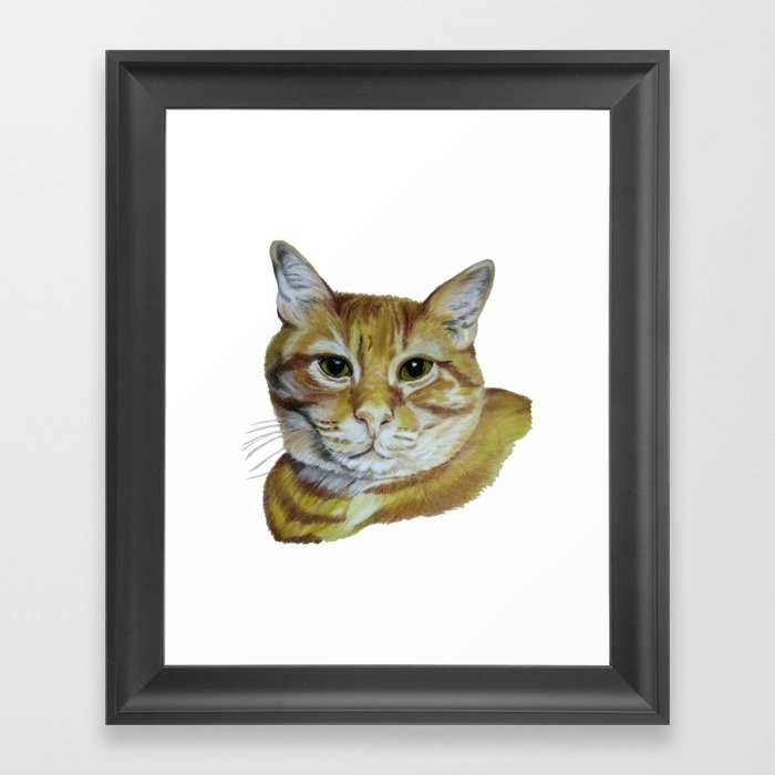 Golden Cat Placido Framed Art Print