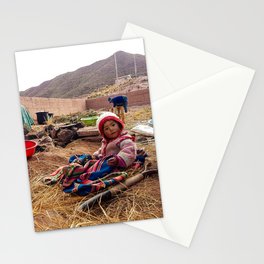 Bolivian little girl. Stationery Cards