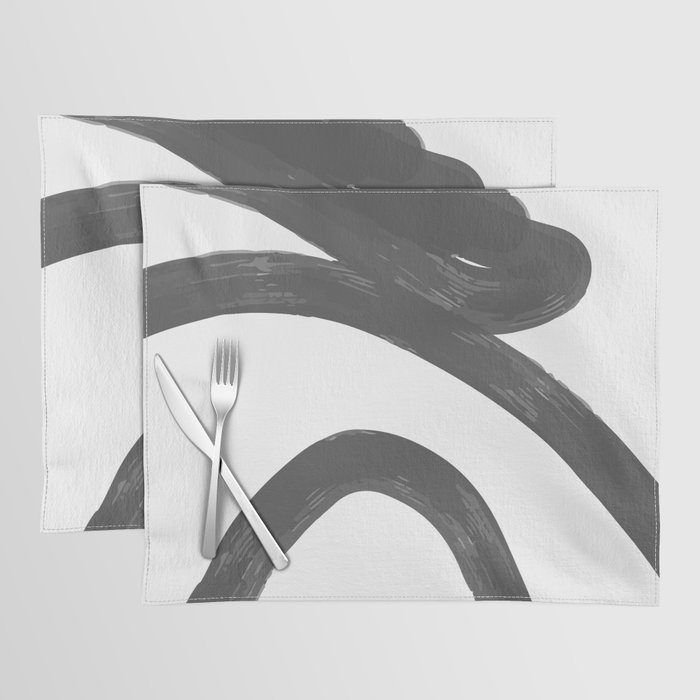Industrial Decor, Abstract Black Placemat