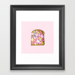 Pink Sugar Toast Framed Art Print
