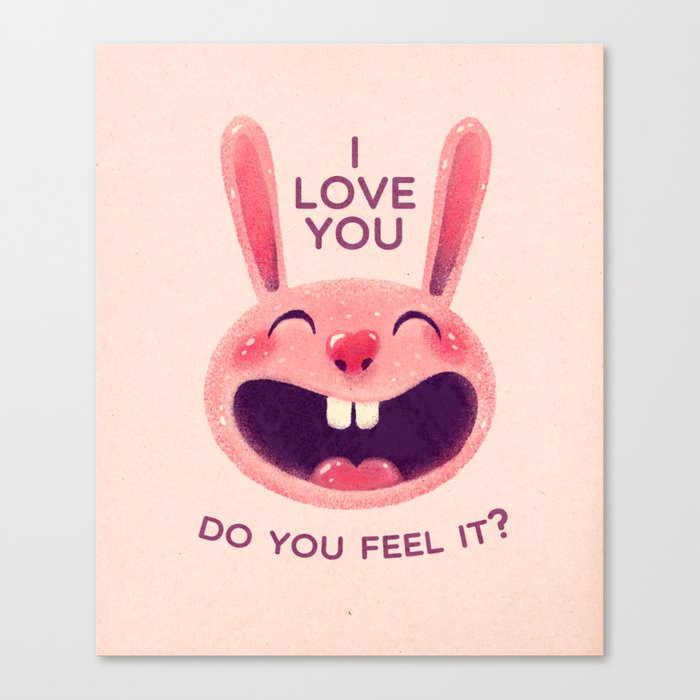 Bunny with love Canvas Print