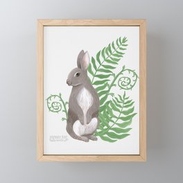 Rabbits and Ferns Framed Mini Art Print