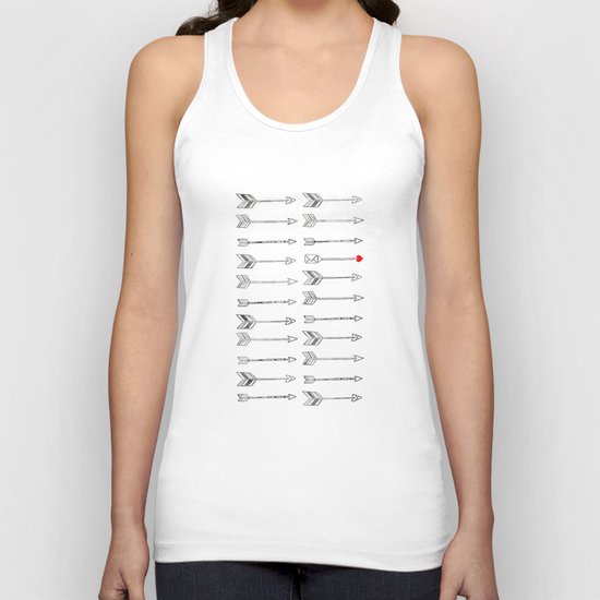 Minimal Love Arrow Unisex Tank Top