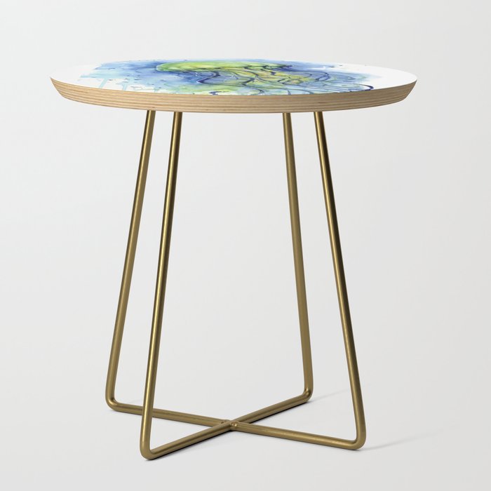 Jellyfish Watercolor Beautiful Sea Creatures Side Table