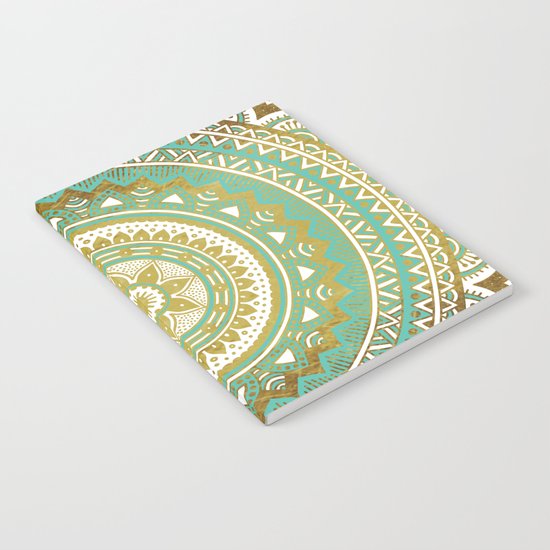 Blue and Gold Mandala Notebook