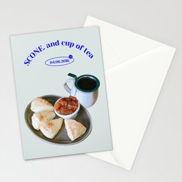 scone and cup of tea Stationery Card