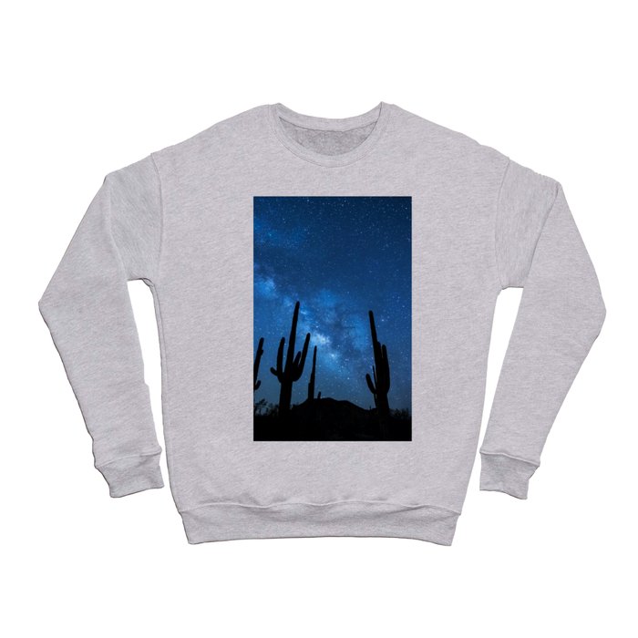 Joshua Tree, Mojave Desert Under Stars, Night Crewneck Sweatshirt