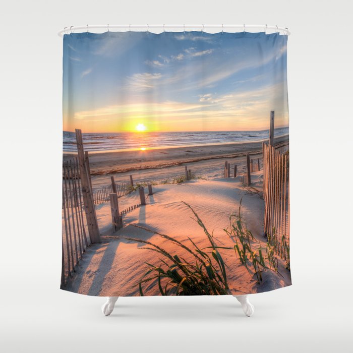 Dreamy Beach Sunset Shower Curtain