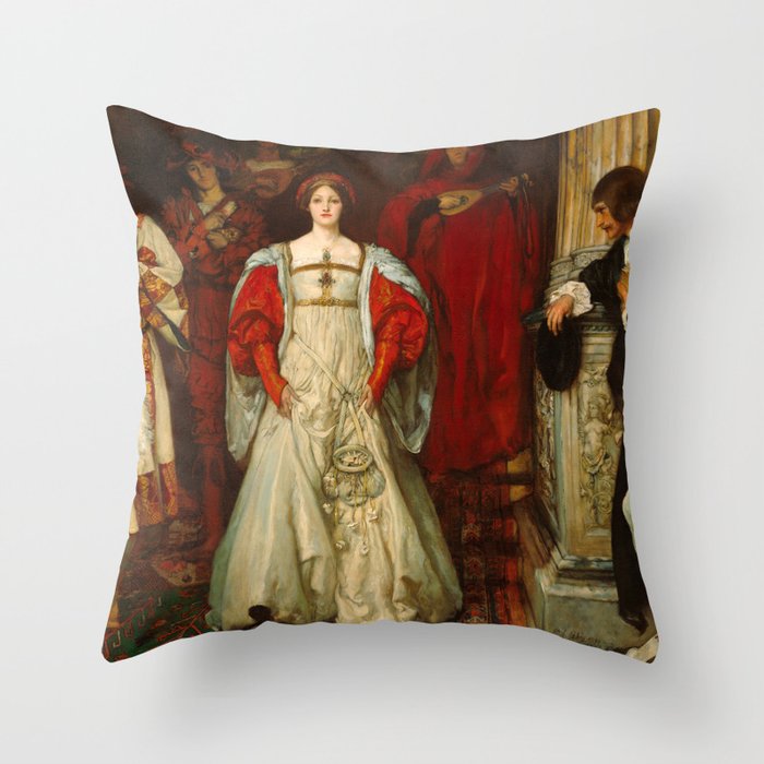 Who Is Sylvia, What Is She, That All the Swains Commend Her, 1896-1900 by Edwin Austin Abbey Throw Pillow