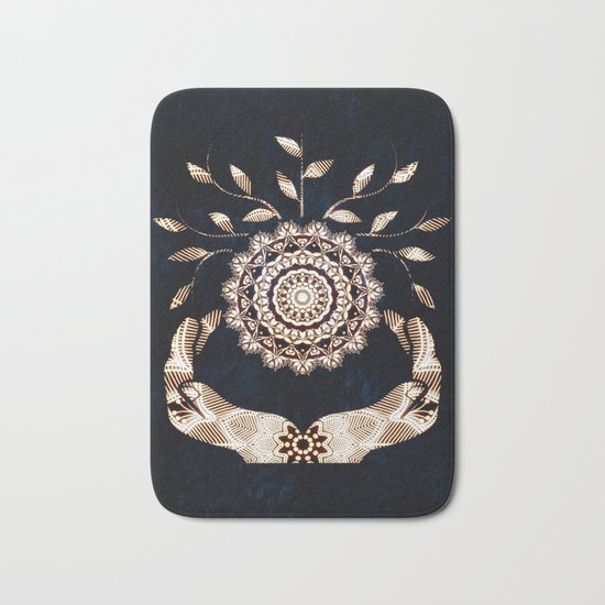 Glowing Soul-Seed Mandala Bath Mat