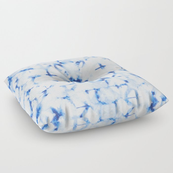 Tie dye sky blue Floor Pillow