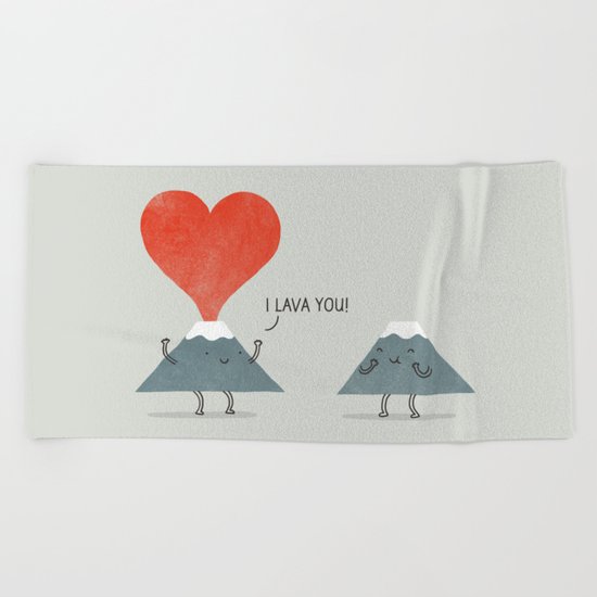 I Lava You Beach Towel