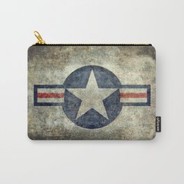 Stylized US Air force Roundel Carry-All Pouch | Marines, Painting, Retro, Airforce, Textured, Usaf, Star, Grungy, Roundel 