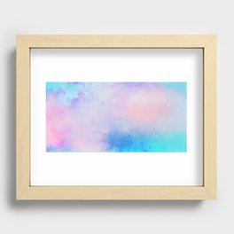 Beautiful soft pink blue Recessed Framed Print
