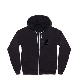 letter Z (Black & White) Zip Hoodie