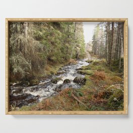 Enchanted River Walk in the Scottish Highlands Serving Tray